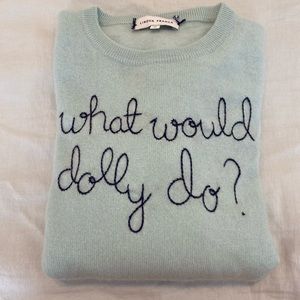 Lingua Franca // DOLLY PARTON SWEATER light blue cashmere